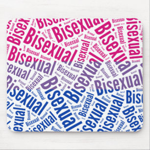 TAPIS DE SOURIS DRAPEAU BISEXUEL DE MOTIF DE MOT - .PNG