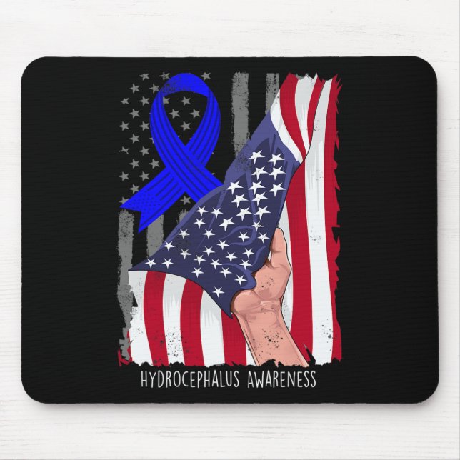 Tapis De Souris Drapeau bleu Vintage américain (Devant)