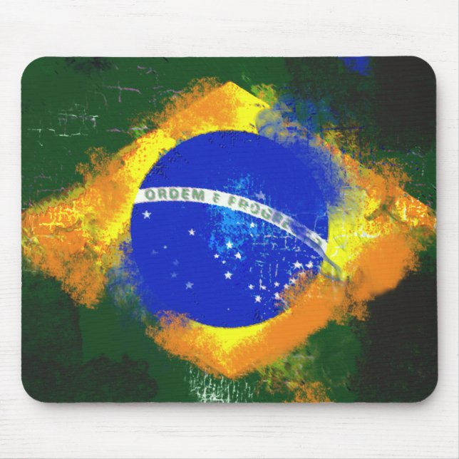 Tapis De Souris Drapeau brésilien BR Brasil (Devant)
