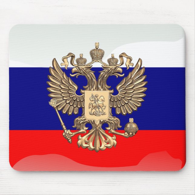 Tapis De Souris Drapeau brillant russe (Devant)