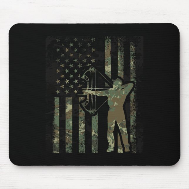 Tapis De Souris Drapeau Camo Américain Chasse De Chasse De Chasse  (Devant)