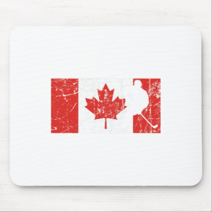 Tapis De Souris Drapeau canadien - Hockey sur glace