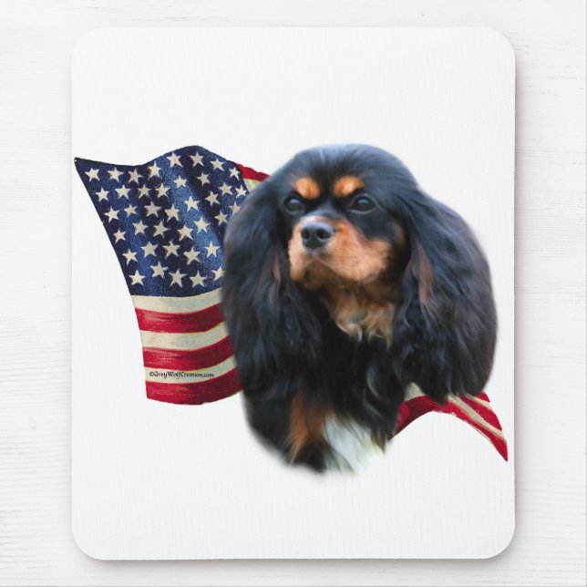 Tapis De Souris Drapeau Cavalier King Charles Spaniel (Devant)