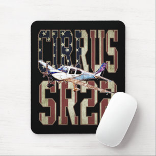 Tapis De Souris Drapeau Cirrus SR22 Aéronefs Vintage États-Unis