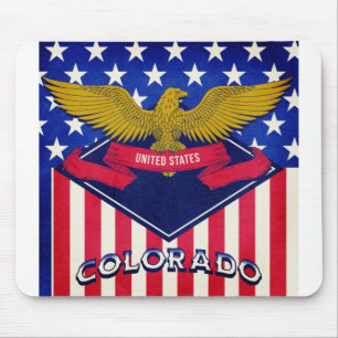 Tapis De Souris Drapeau Colorado USA