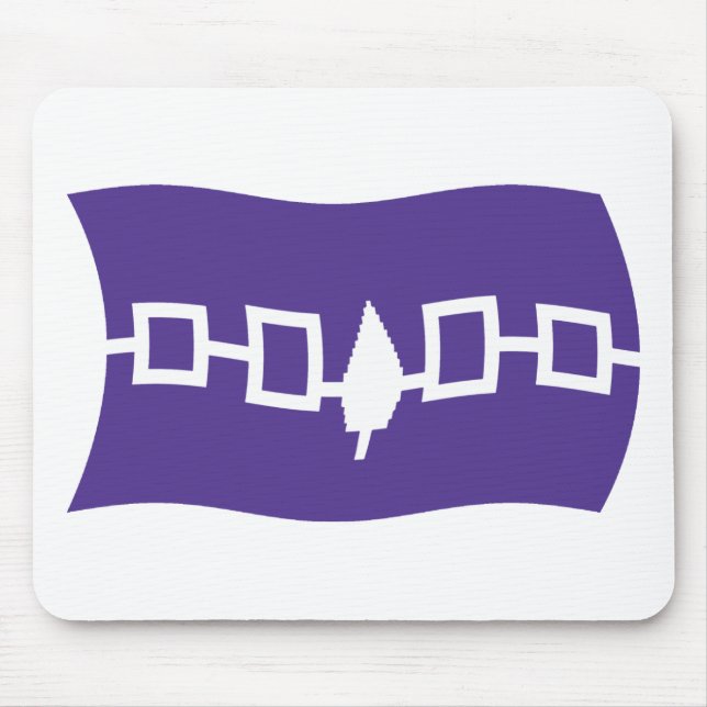 Tapis De Souris Drapeau confédératif iroquois Mousepad (Devant)