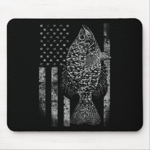 Tapis De Souris Drapeau Crappie - Drapeau de pêche au Crappie