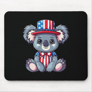 Tapis De Souris Drapeau Cute Koala Usa 4 juillet