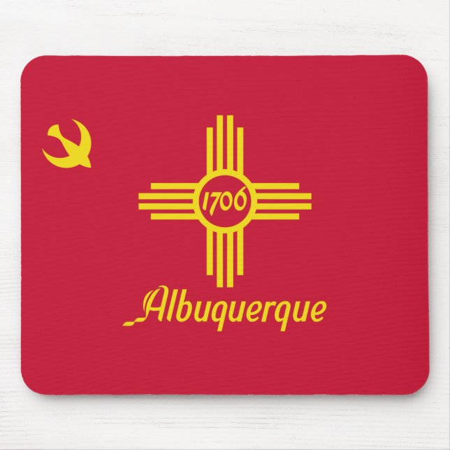 Tapis De Souris Drapeau d'Albuquerque (Nouveau-Mexique) (Devant)