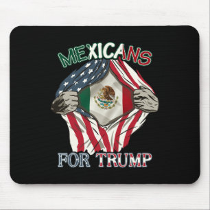 Tapis De Souris Drapeau d'amitié Mexique Usa Pour Trump 2024