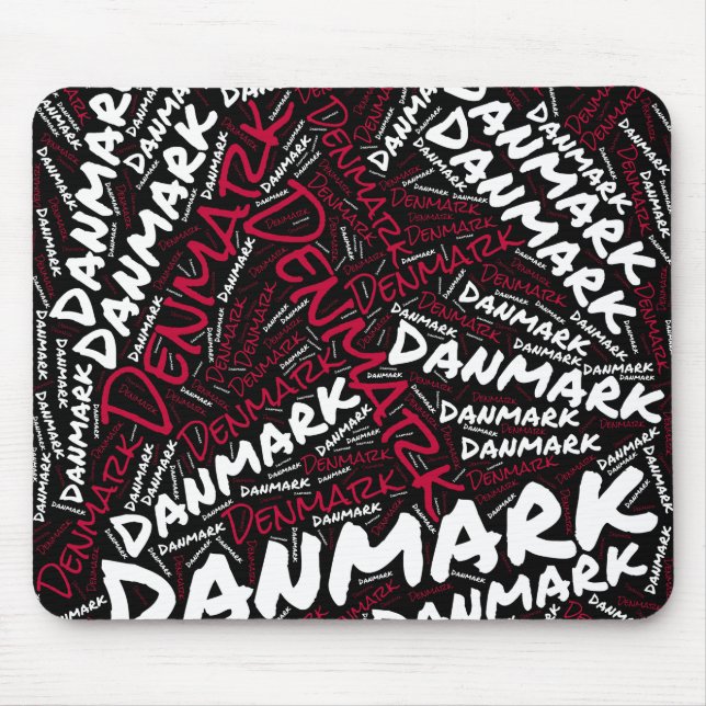 Tapis De Souris Drapeau Danemark couleurs Patriotique (Devant)