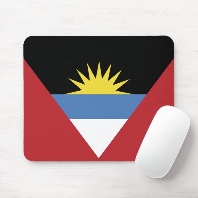 Tapis De Souris Drapeau d'Antigua-et-Barbuda (Avec souris)