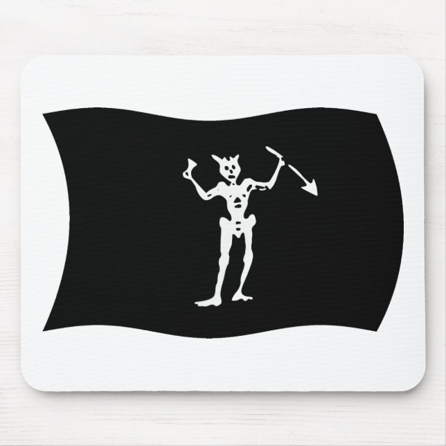 Tapis de souris Drapeau de Barbe Noire (Devant)