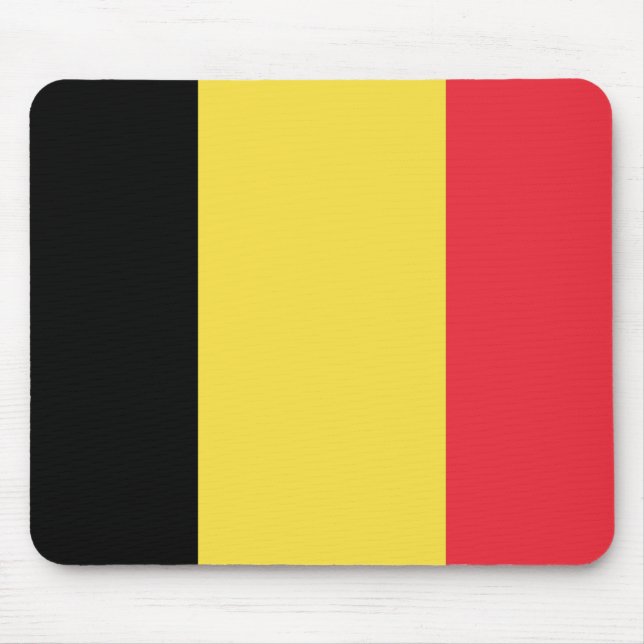 Tapis De Souris Drapeau de Belgique Mousepad (Devant)