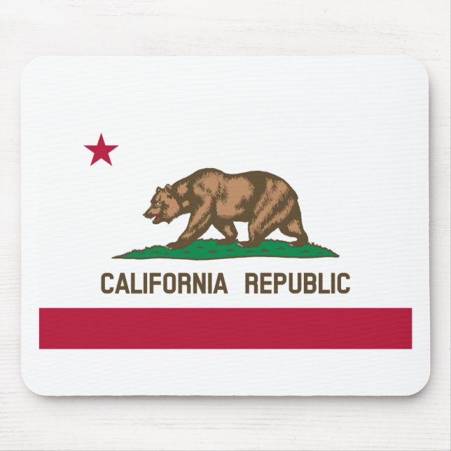 Tapis De Souris Drapeau de Californie (Devant)