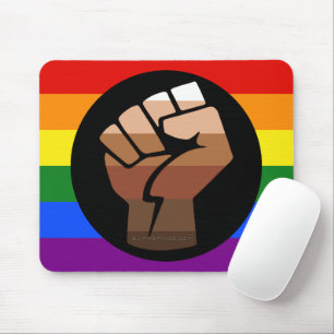 Tapis De Souris Drapeau de couleur des personnes queer de Slippery