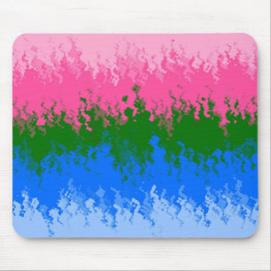 Tapis De Souris Drapeau de fierté abstrait omniromantique tripant