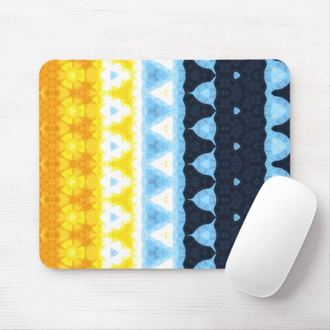 Tapis De Souris Drapeau de fierté BoHo Groovy Géométrique Abstrait (Avec souris)