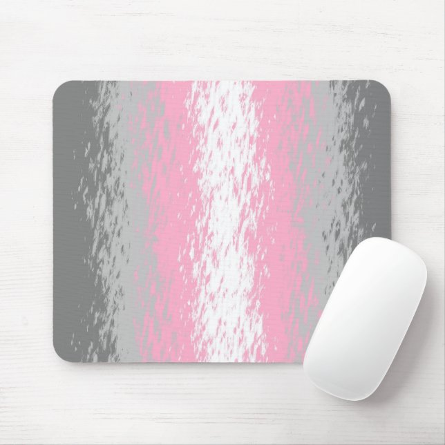 Tapis De Souris Drapeau de fierté demifille abstrait granuleux bru (Avec souris)