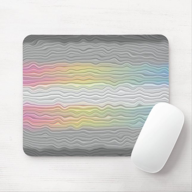 Tapis De Souris Drapeau de fierté Demifluid Abstrait Groovy Boho T (Avec souris)