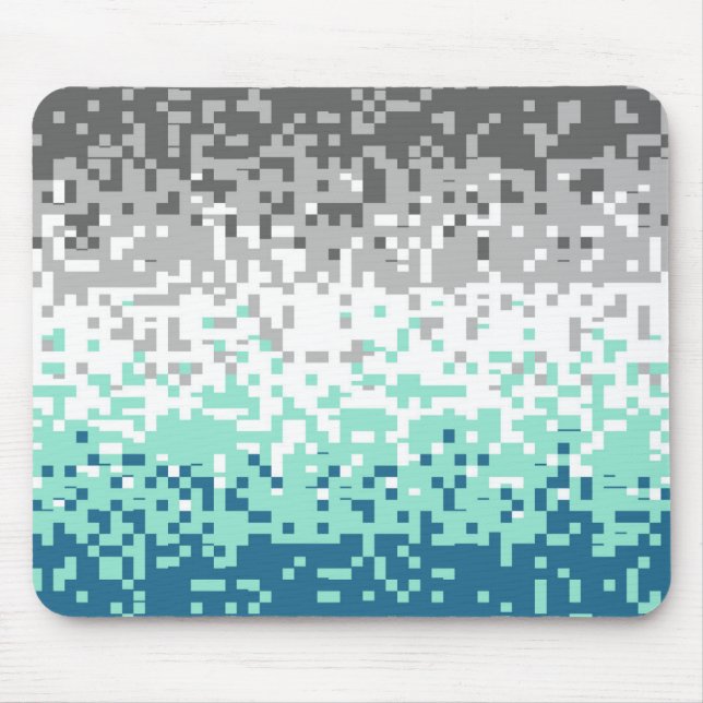 Tapis De Souris Drapeau de fierté frayromantique abstrait pixelisé (Devant)