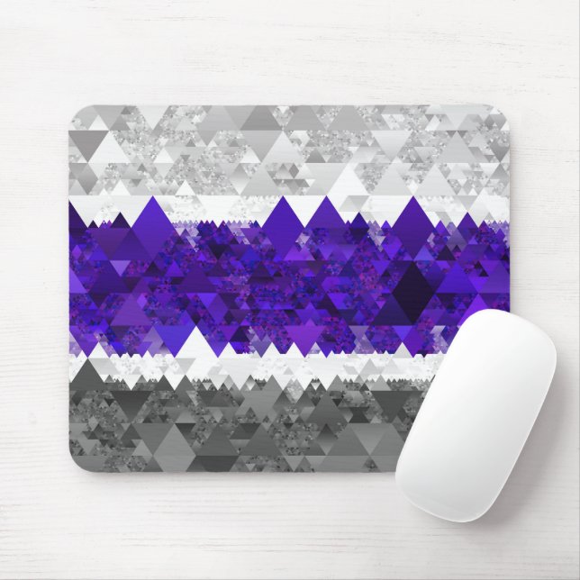 Tapis De Souris Drapeau de fierté Greygender Boho Géométrique Mod  (Avec souris)