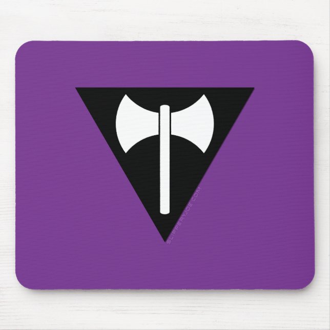 Tapis De Souris Drapeau de fierté lesbienne SlipperyJoe's Labrys h (Devant)