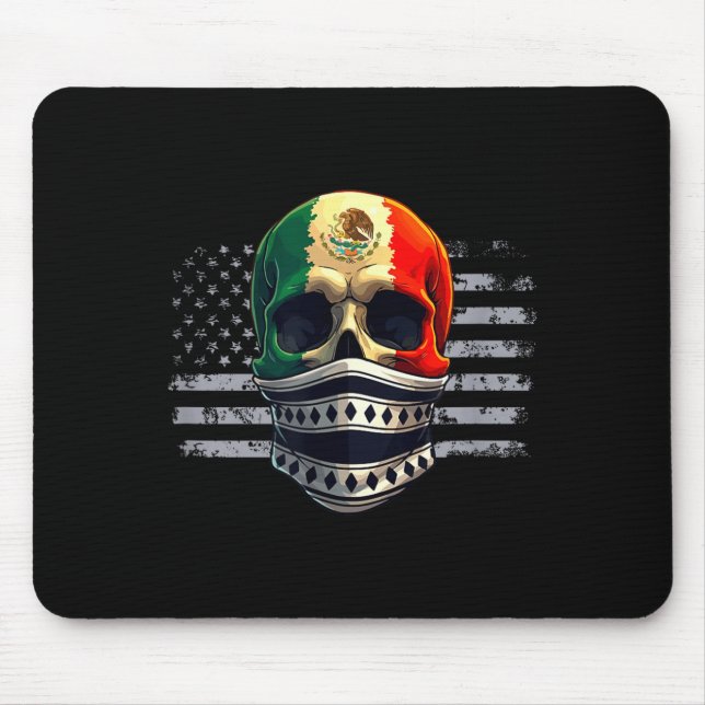 Tapis De Souris Drapeau de fierté mexicano-américain d'Amérique Me (Devant)