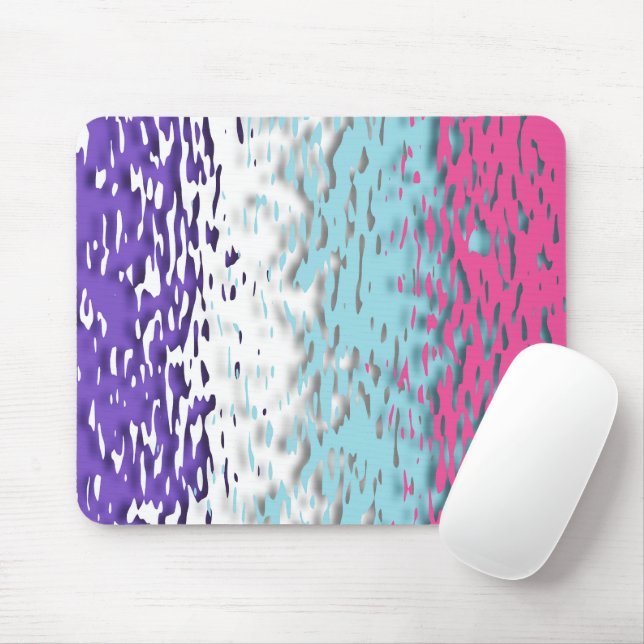 Tapis De Souris Drapeau de fierté multisexuel funky trippy ondulé  (Avec souris)