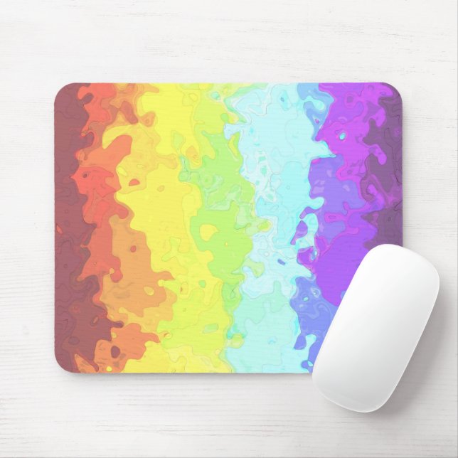 Tapis De Souris Drapeau de fierté Neurogenre Abstrait BoHo Psychéd (Avec souris)
