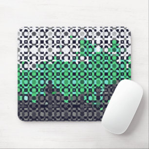 Tapis De Souris Drapeau de fierté Neutrois Abstrait Pixelisé Tripa