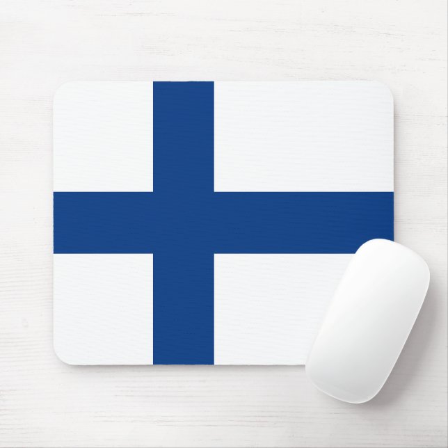 Tapis De Souris Drapeau de Finlande (Avec souris)