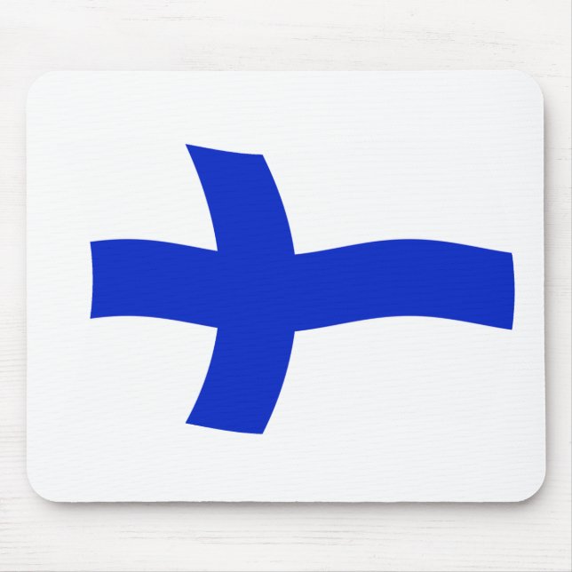 Tapis de souris Drapeau de Finlande (Devant)