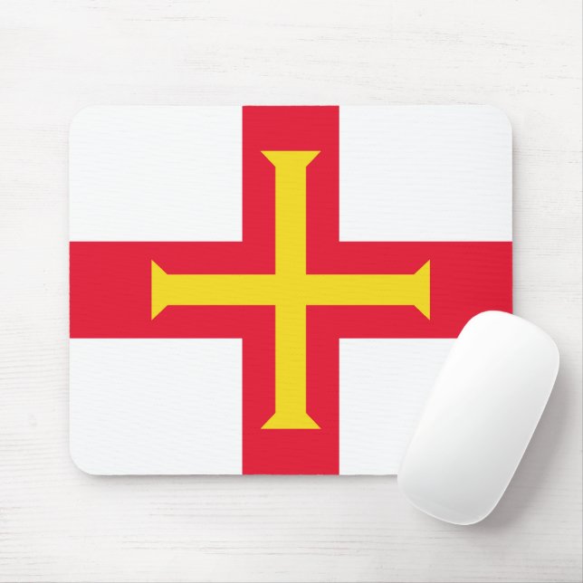 Tapis De Souris Drapeau de Guernesey (Avec souris)