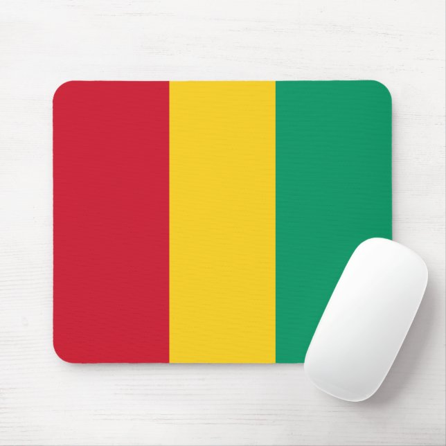Tapis De Souris Drapeau de Guinée (Avec souris)