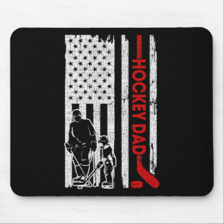 Tapis De Souris Drapeau de hockey papa américain Fête des pères ca