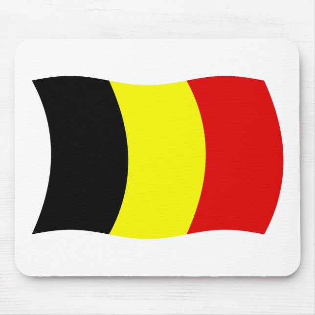 Tapis de souris Drapeau de la Belgique (Devant)