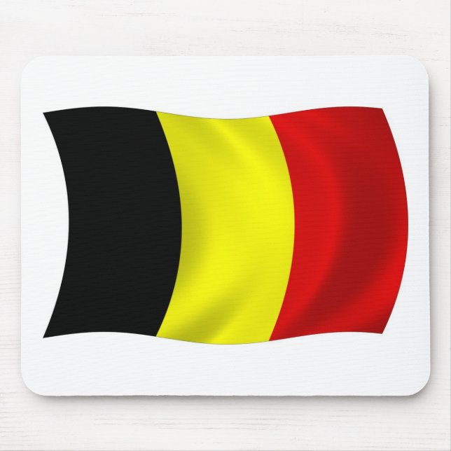Tapis de souris Drapeau de la Belgique (Devant)