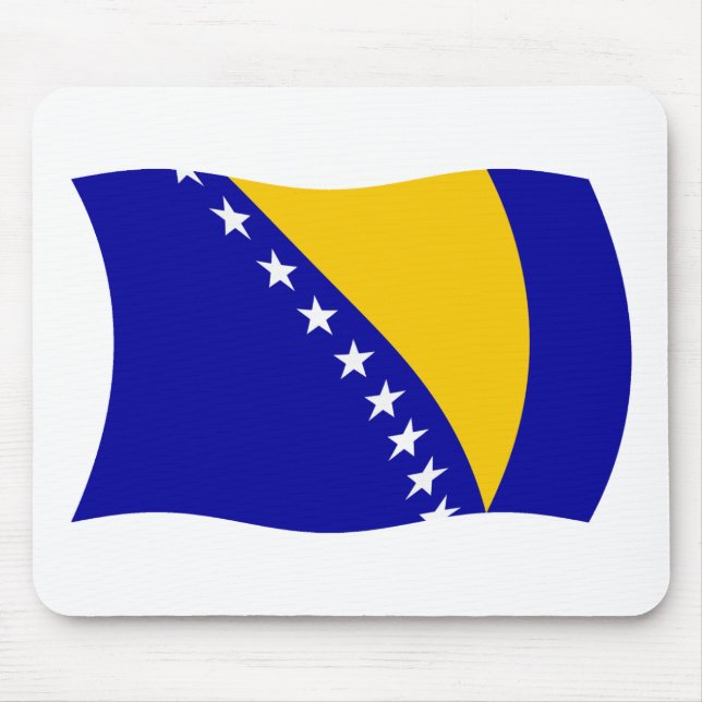 Tapis de souris Drapeau de la Bosnie-Herzégovine (Devant)