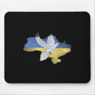 Tapis De Souris Drapeau de la colombe de la paix ukrainienne Coule