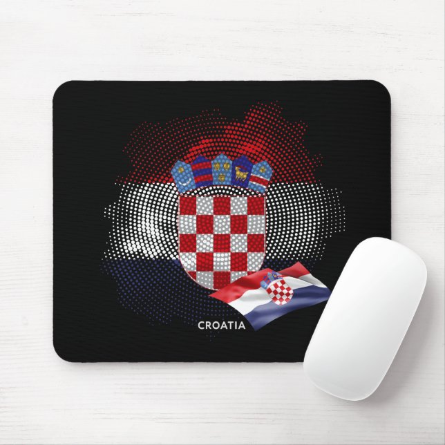 Tapis De Souris Drapeau de la Croatie (Avec souris)