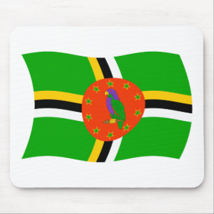 Tapis de souris Drapeau de la Dominique
