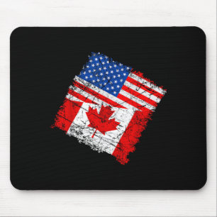 Tapis De Souris Drapeau de la feuille d'érable des États-Unis et d