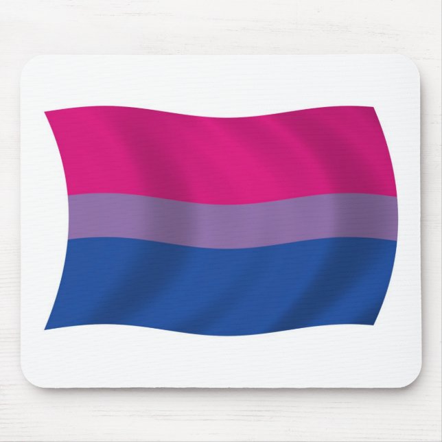 Tapis de souris Drapeau de la fierté bisexuelle (Devant)