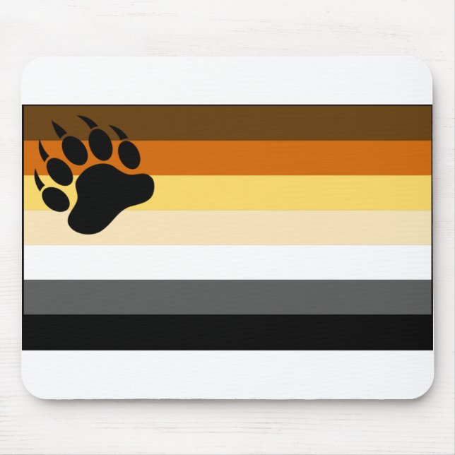 Tapis De Souris Drapeau de la fierté de l'ours gay (Devant)