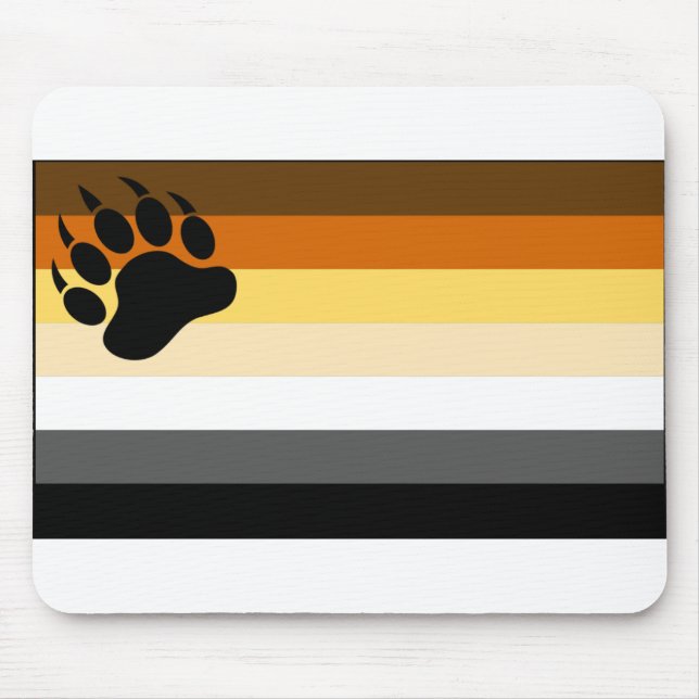 Tapis De Souris Drapeau de la fierté de l'ours gay (Devant)
