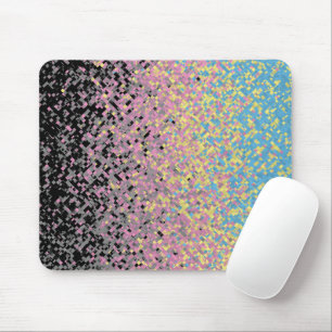 Tapis De Souris Drapeau de la Fierté Polygenre Pixellée Trippy