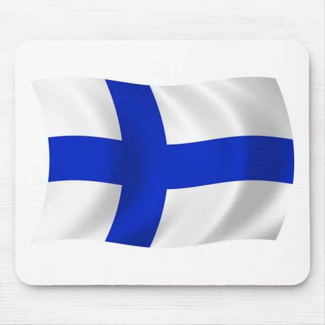 Tapis de souris Drapeau de la Finlande (Devant)