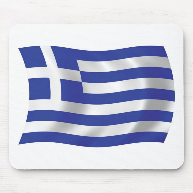 Tapis de souris Drapeau de la Grèce (Devant)