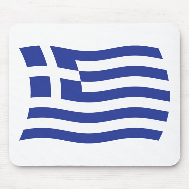 Tapis de souris Drapeau de la Grèce (Devant)